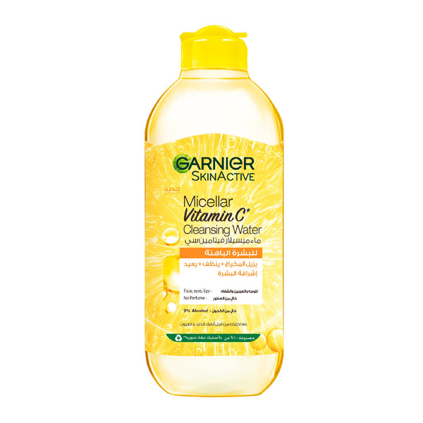 Garnier Vitamin C Micellar Water Facial Brightening Cleanser and Makeup Remover