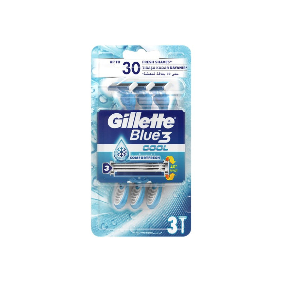 Cool Razor Statments Gillette Blue3 Cool 3's Disposable Razors – feel22.com